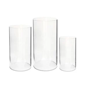 clear Acrylic Round Plinth in a set of 3