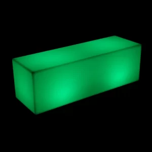 glow rectangle bench hire