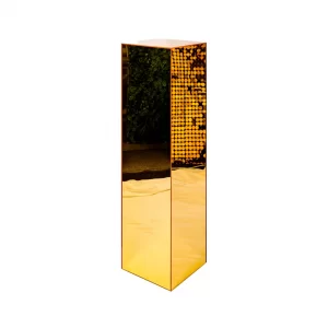 tall gold mirror plinth 