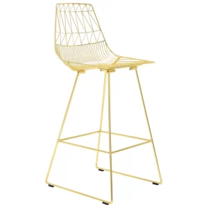 Tall gold wire stool luxe furniture
