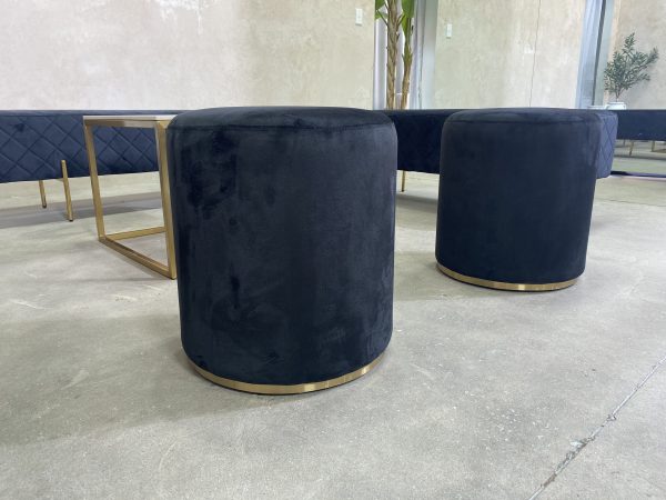 Black Ottoman Stools