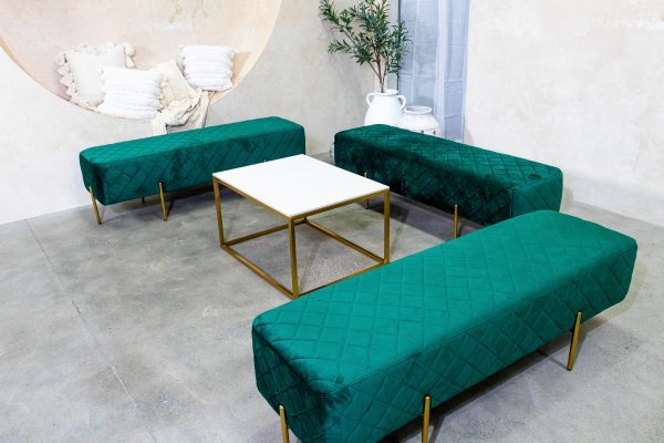 Emerald Green Ottoman Bench