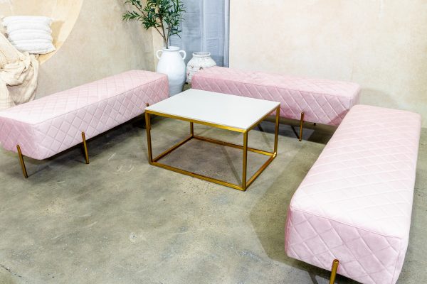 Pink Ottoman Benches