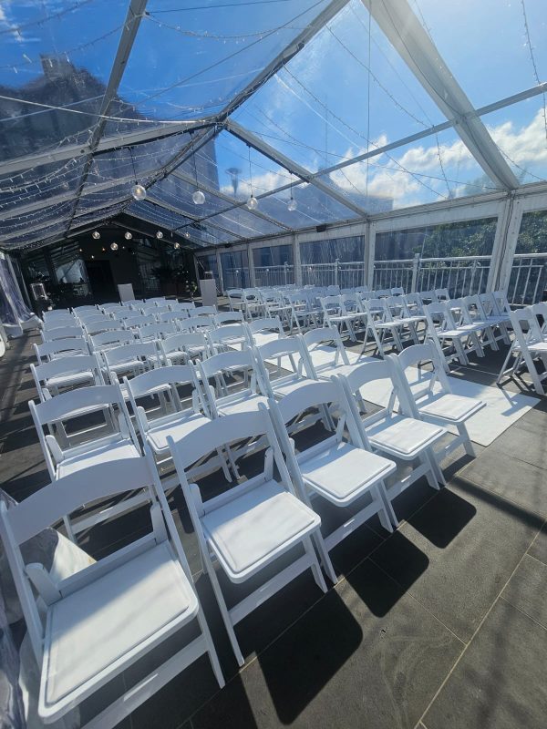 White wedding chairs