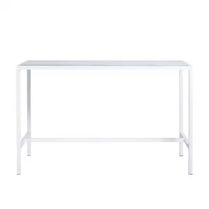 white rectangular tapas table