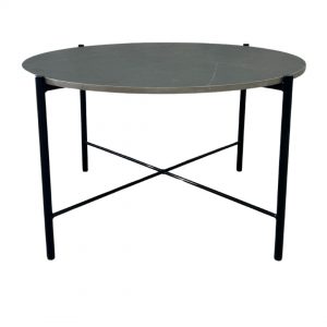 Black Cross Coffee Table with Black Top