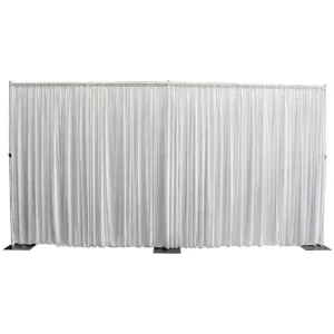 white drape backdrop